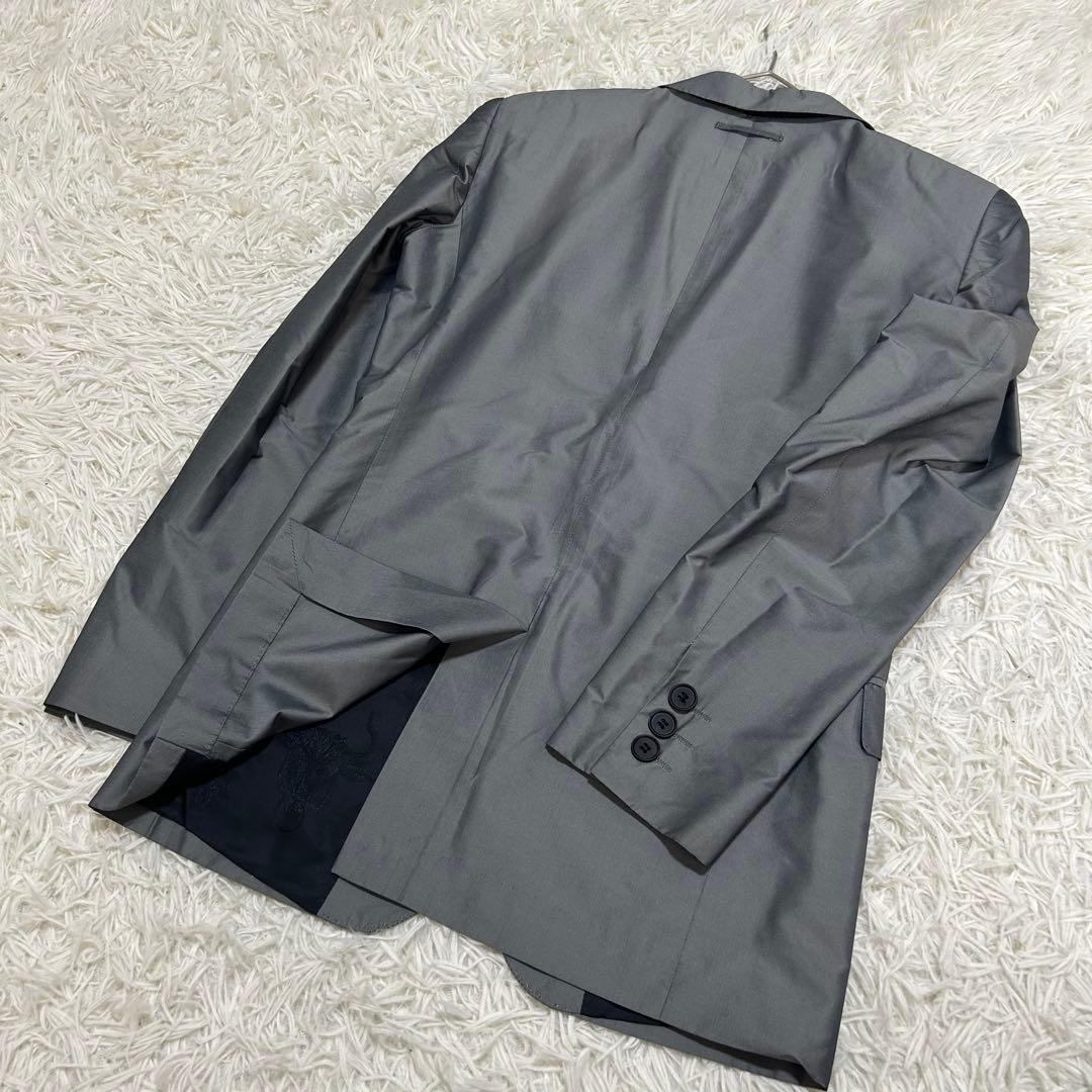 良品✨ジャンポールゴルチエ 光沢 シルバー メンズ上下スーツ セットアップ 46