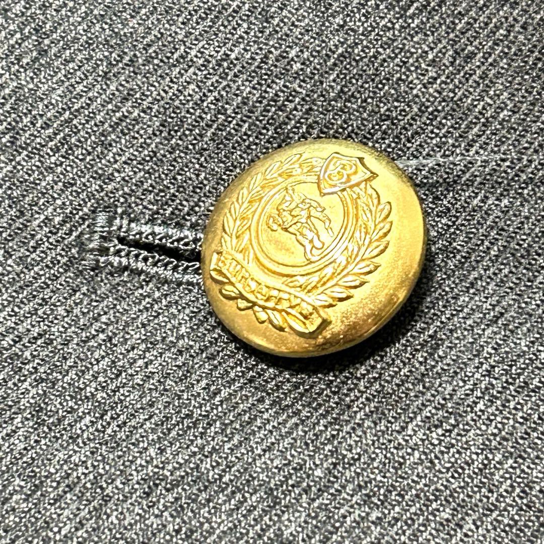 バーバリーズ　テーラードジャケット　40 グレー系　ダブル　金ボタン　カシミヤ混