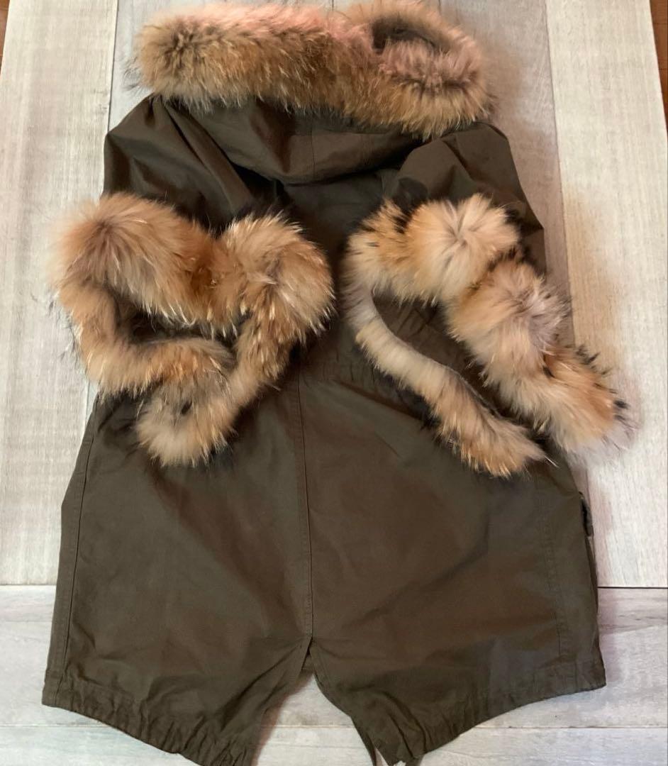 美品LE CIEL BLEUカーキ ファー付き モッズコート