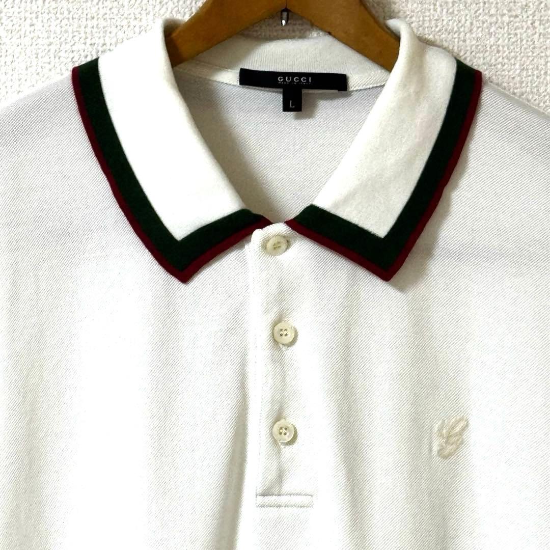 【正規品】GUCCI グッチ ポロシャツ メンズL シェリーライン