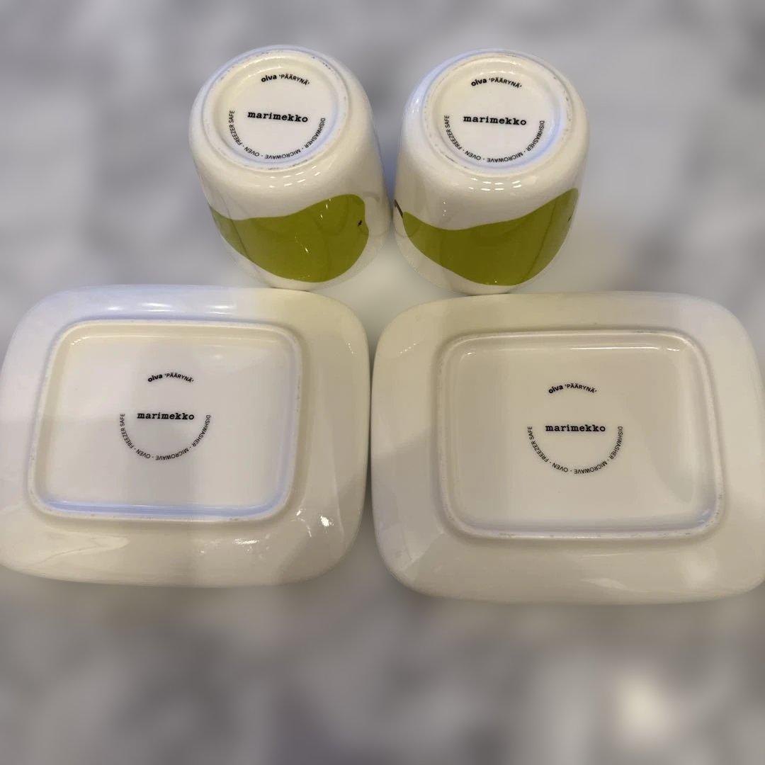 marimekko マリメッコ　洋梨　パーリナ　マグ　お皿セット