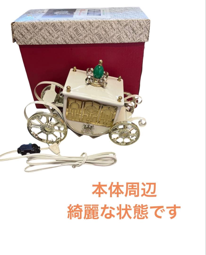 アンティーク シンデレラ 置物 ライト 中世 馬車　馬 古美術 送料無料