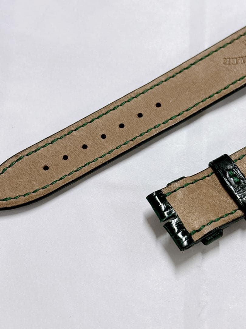 フランクミュラー 未使用 2582 17mm 純正 クロコ ベルト バンド 緑