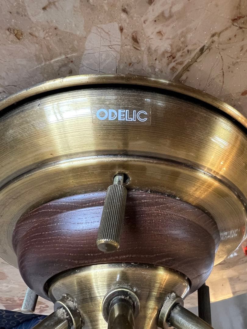 昭和レトロ オーデリック フロストガラス6灯シャンデリア