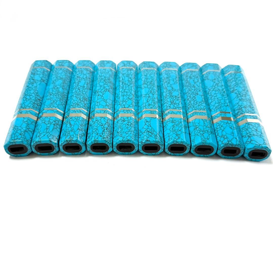 10本セット 三段銀巻 柳刃300 ターコイズ八角柄 柳刃尺 包丁柄 トルコ石