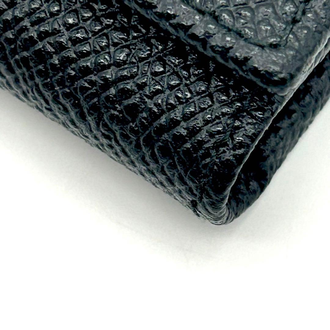 未使用 BVLGARI メンズ 6連 レザーキーケース ブラック キーホルダー