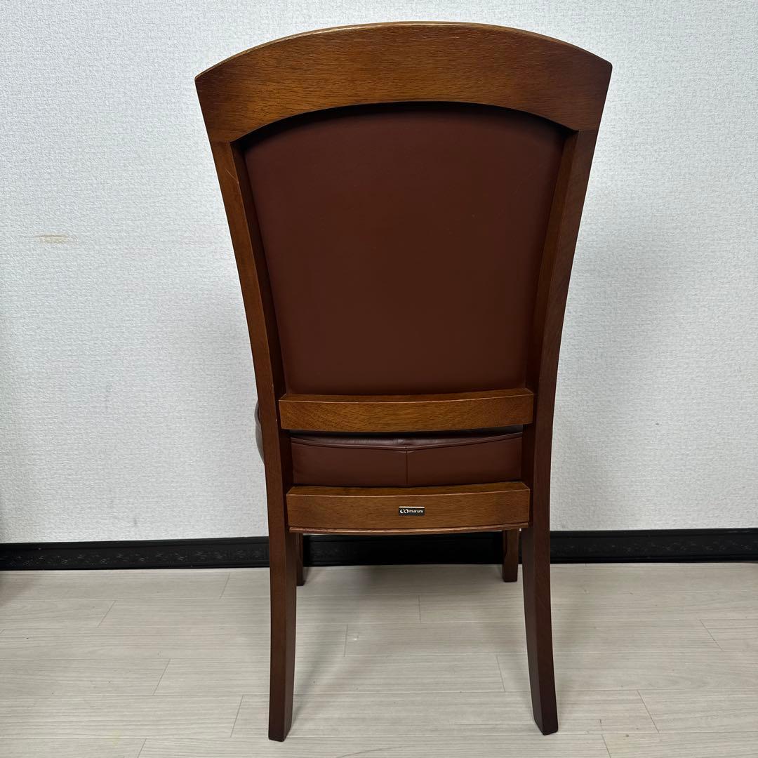 マルニ木工 地中海 本革チェア 高級クラシック家具 ダイニングチェア ※i4※