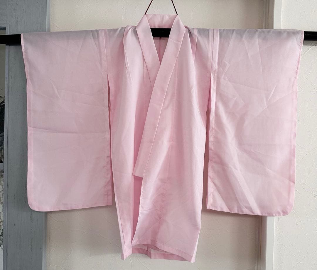 アンティーク 女児 お宮参り 祝い着 赤ピンクぼかし 金彩 金駒刺繍 長襦袢付き