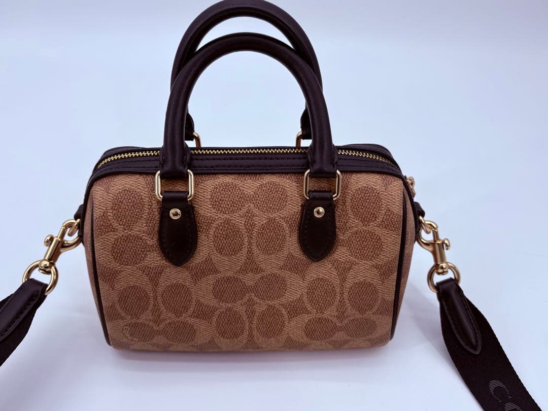 COACH コーチ シグネチャー ミニボストン型 2WAYショルダーバッグ