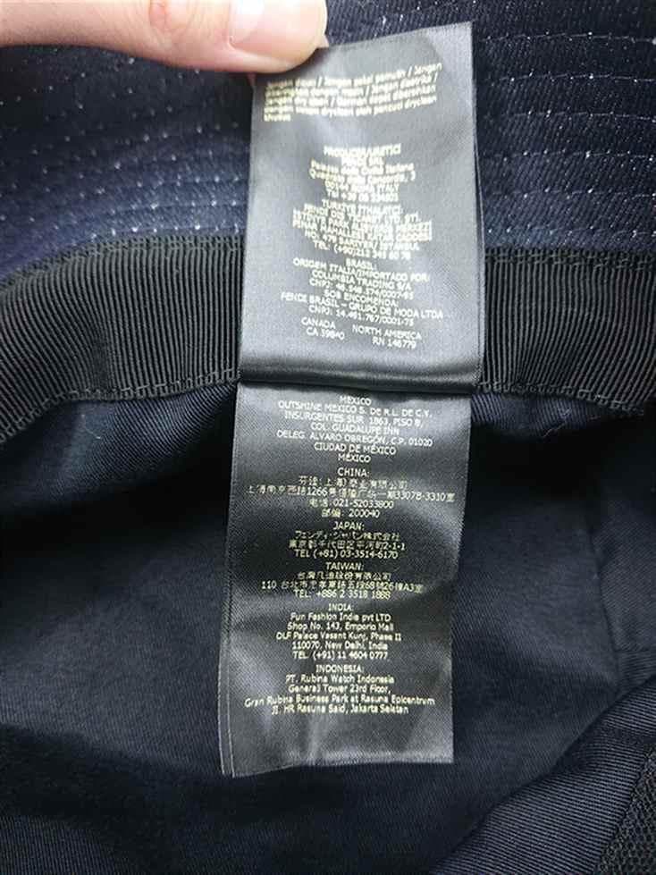 ♡フェンディ FENDI バケットハット コットン ネイビー系 メンズ