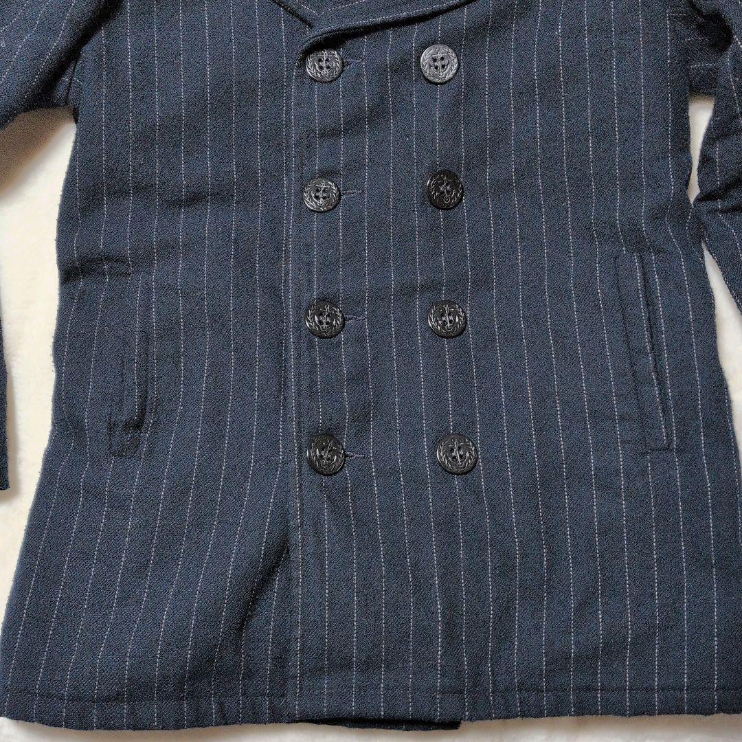 ショット × タケオキクチ ピーコート 740N マルチストライプ