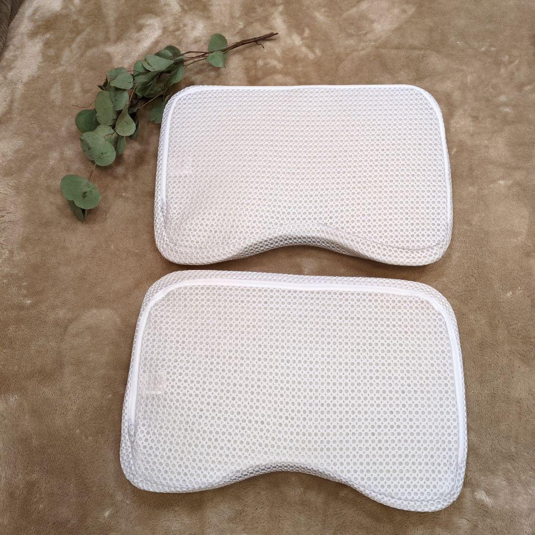 BREATHAIR　ブレスエアー　ハニカ厶ジェルマット枕　カバー付き　2個セット