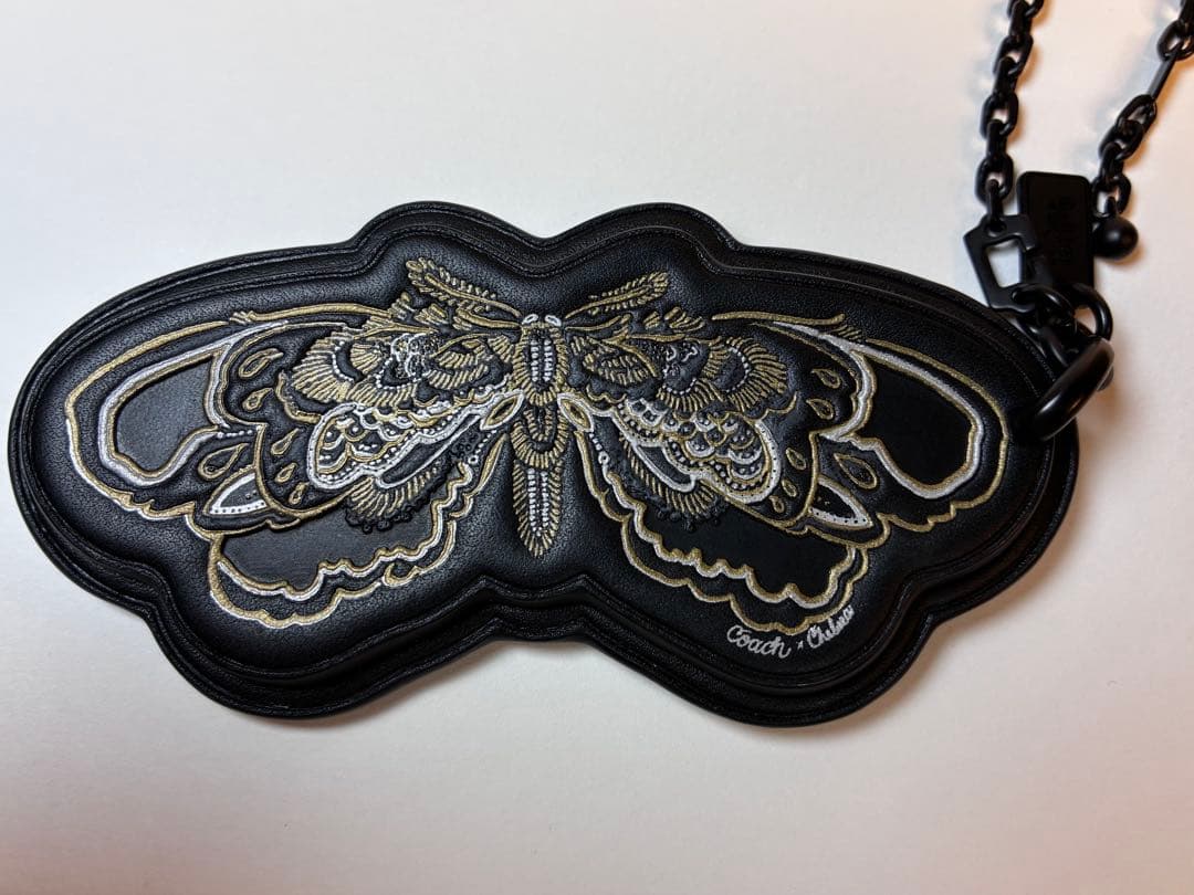 アクセサリー Coach butterfly embroidery bag charm