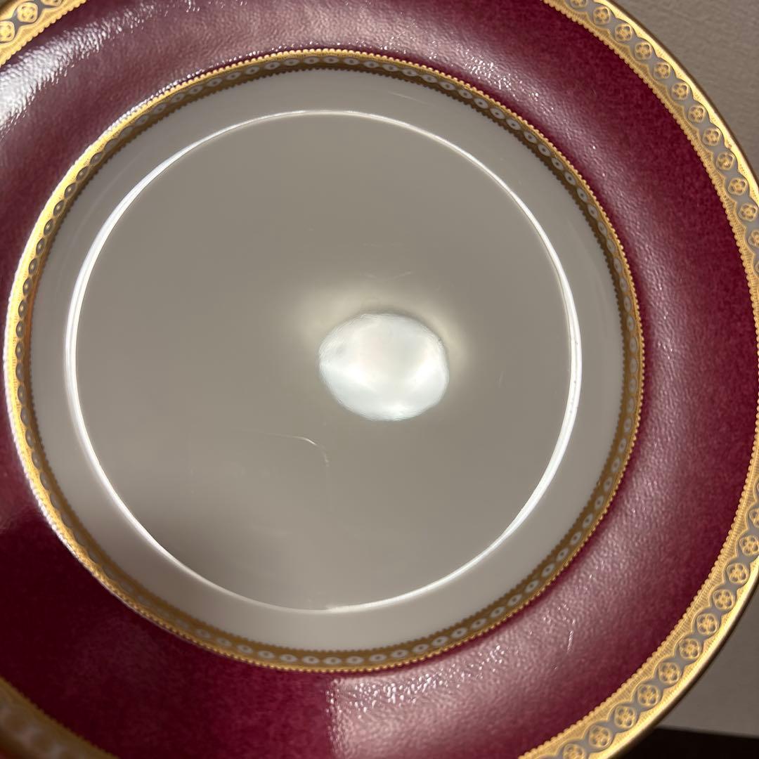 ウェッジウッド　ユーランダー　パウダールビー　デザートプレート　20.5cm