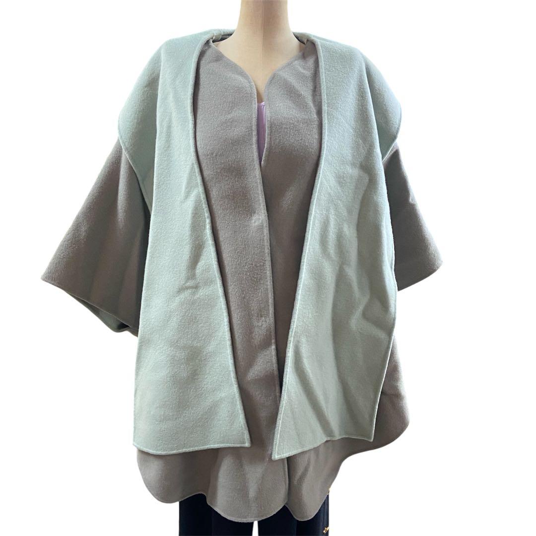 ADORE アドーア⭐️ ツートンリバーフードコート　ポンチョコート