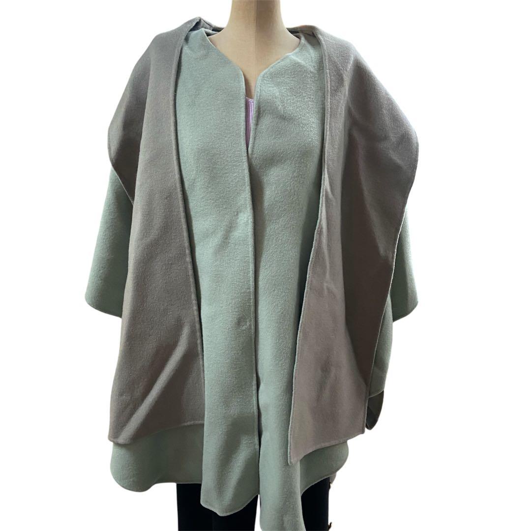 ADORE アドーア⭐️ ツートンリバーフードコート　ポンチョコート