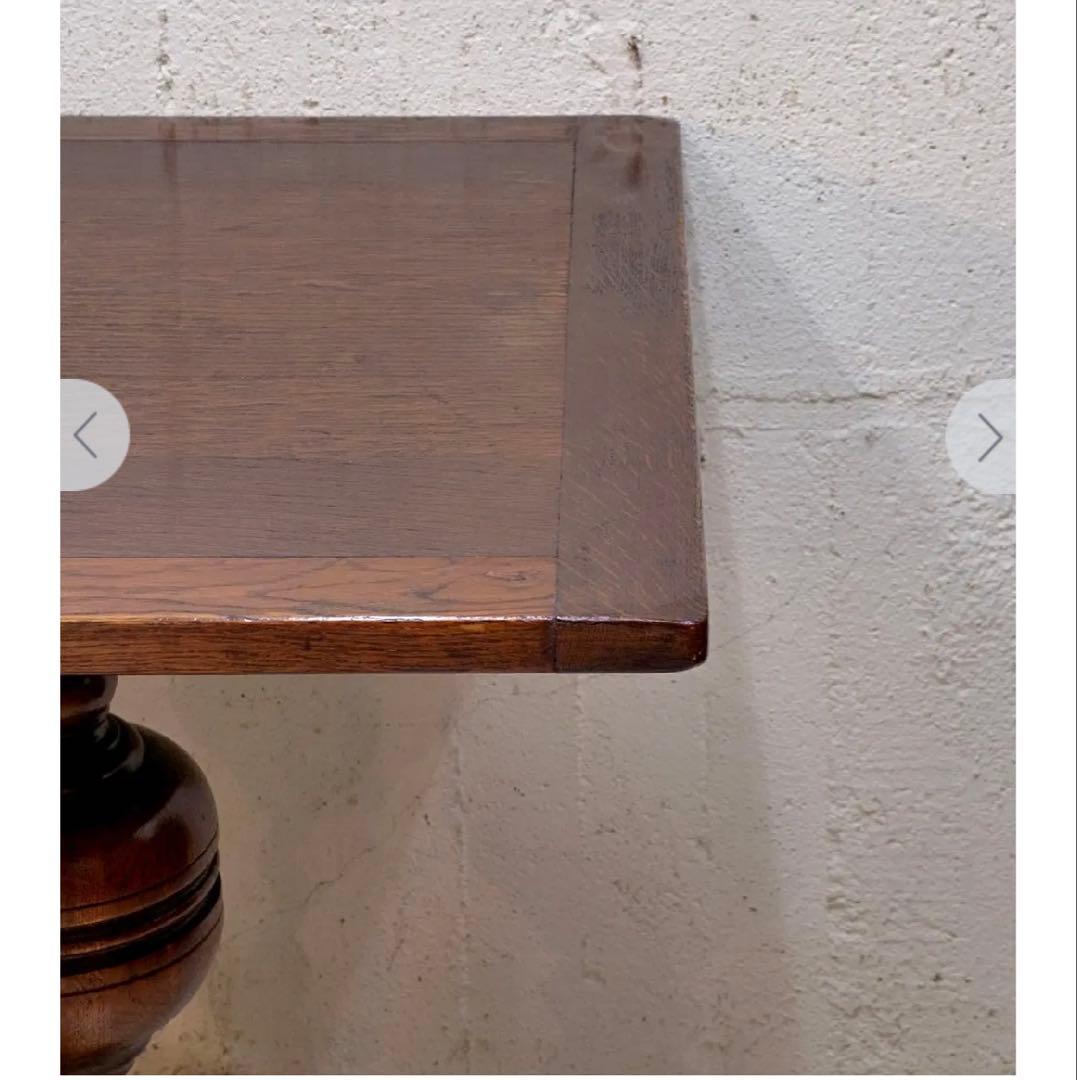 【匿名配送】イギリスアンティーク★リフェクトリーテーブル★オーク材★4人掛け