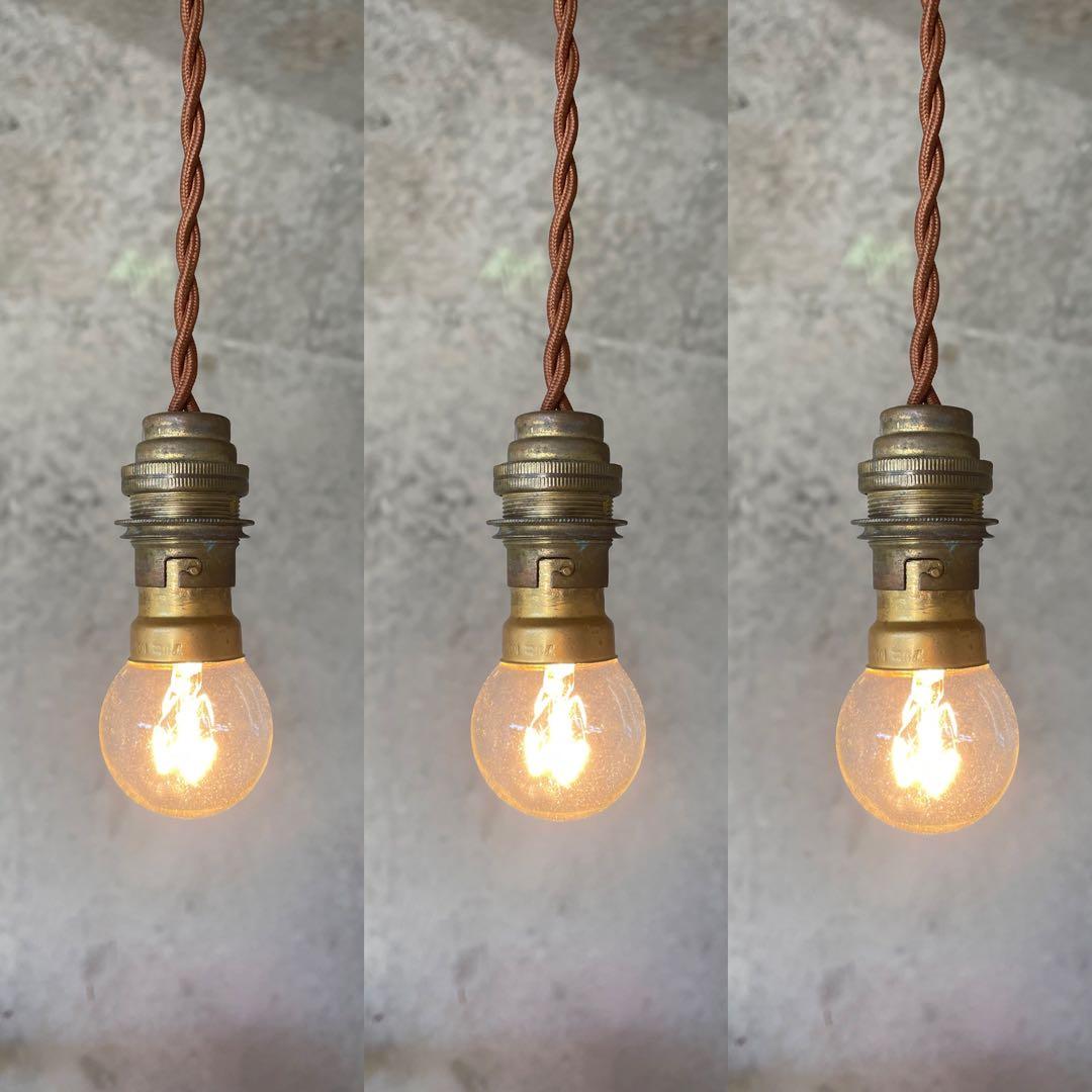 最安値！c-12. 送料無料！フランスアンティーク 3個セット ソケット