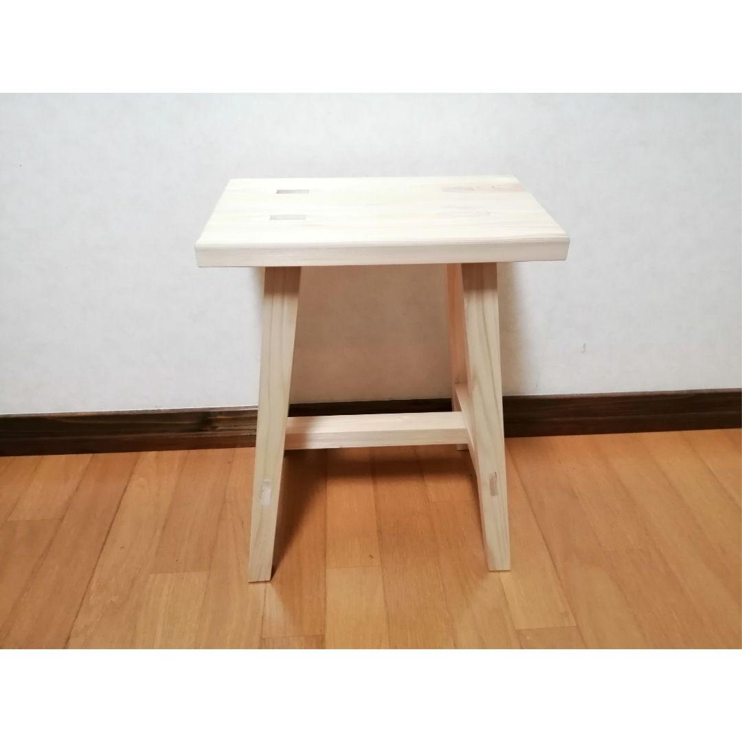 木製フラワースタンド　花台　幅35cm×高さ45cm丸面取り　スツール　ベンチ