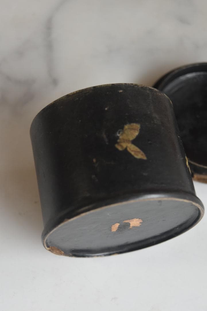 パピエマシェ　マーガレットの小物入れ　フランスアンティーク ナポレオン三世