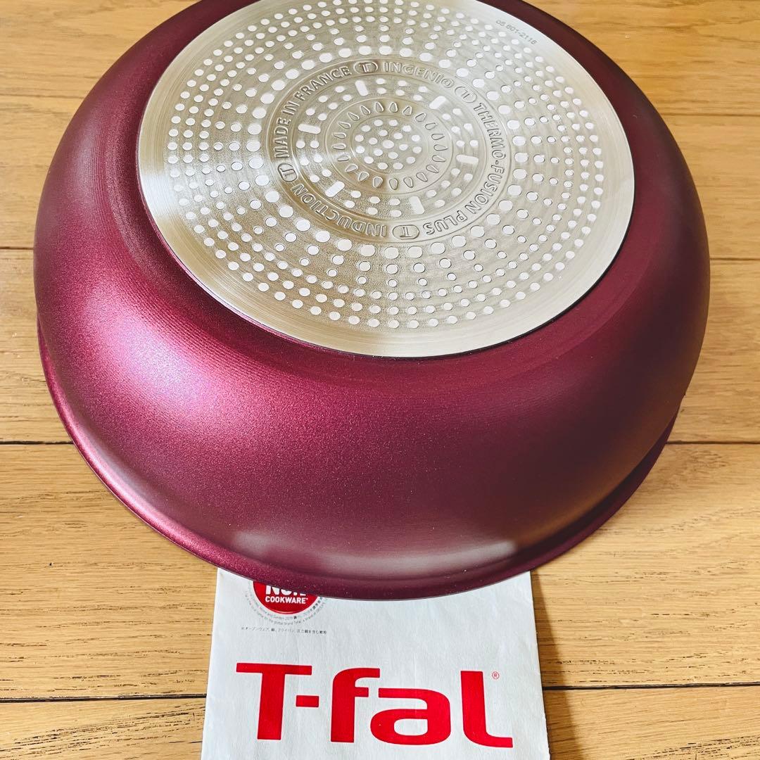 ティファール　ウォックパン　フライパン　レッド　アンリミテッドIH＆ガス火対応