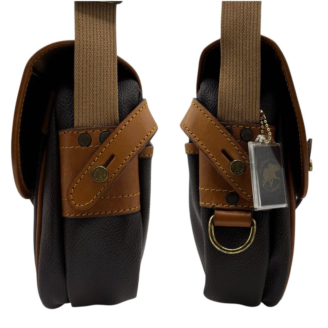 美品　HUNTING WORLD ハンティングワールド　ショルダーバッグ　レザー