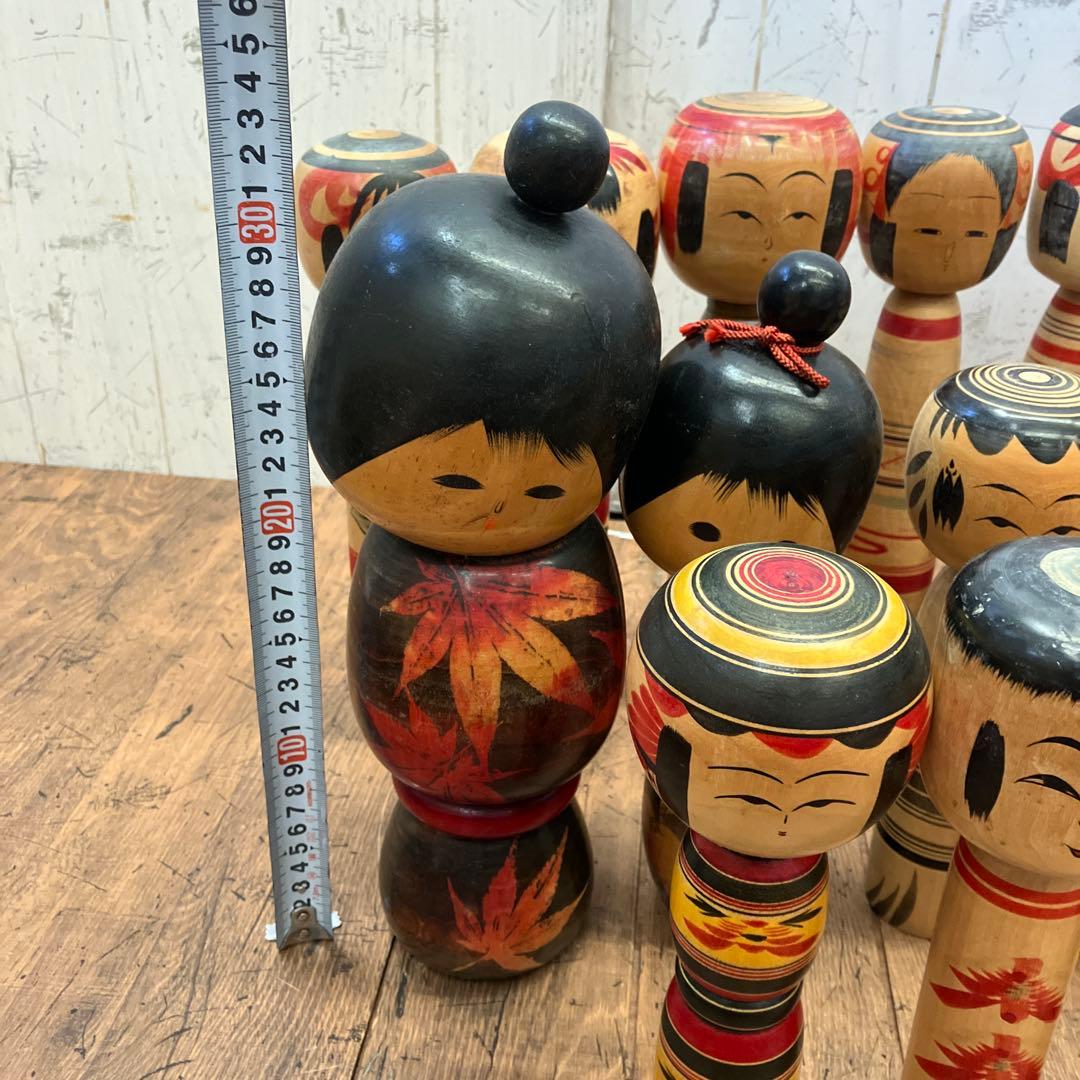 昭和レトロ 伝統工芸 郷土玩具 木製 創作 こけし 小芥子 18体 まとめ売り