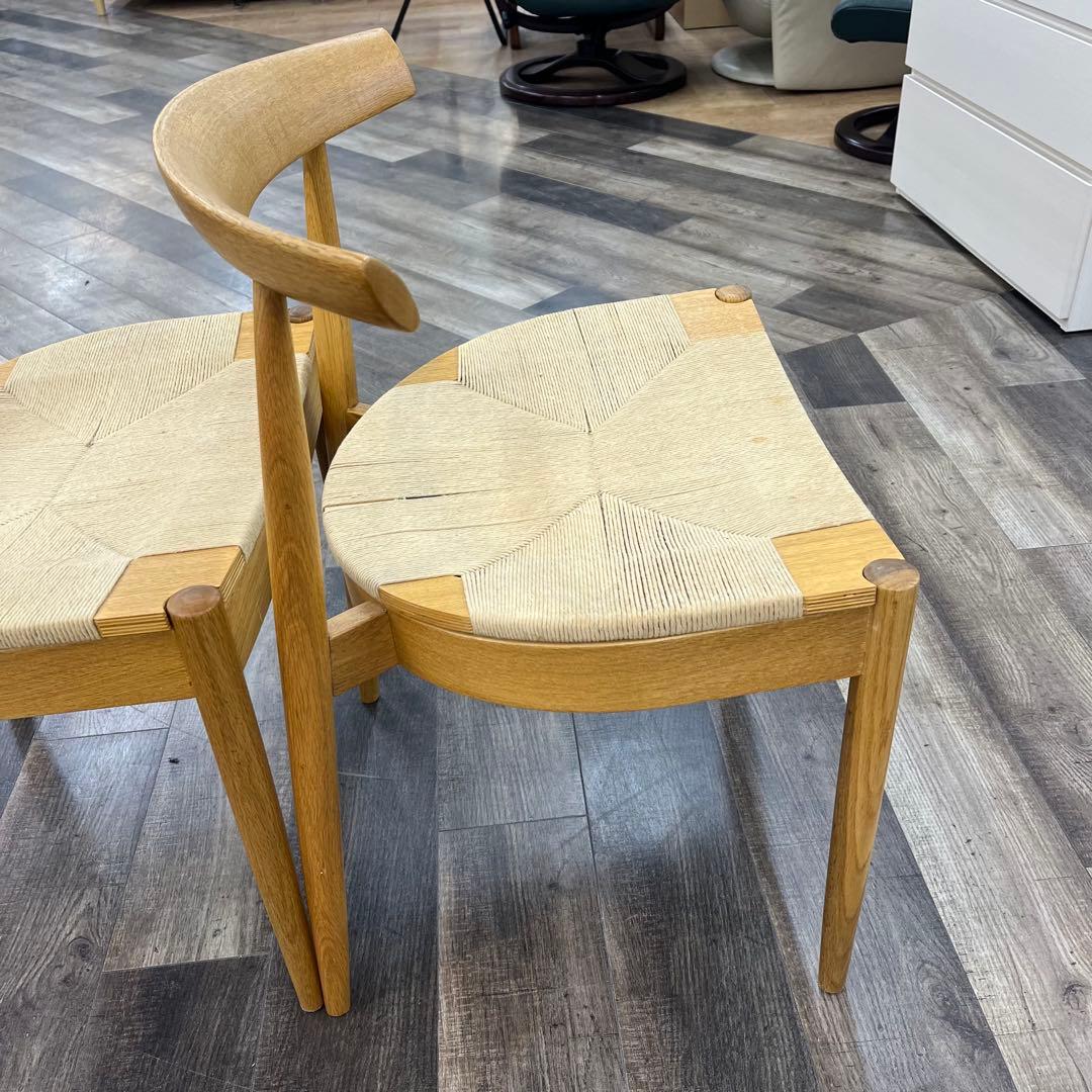 IDC大塚家具 オーク材　ペーパーコード ダイニングチェア M04C3