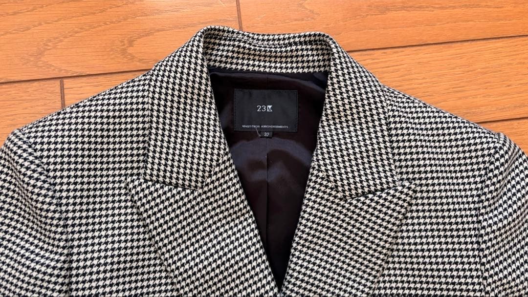 23区　ガンクラブチェック　ストレッチジャケット