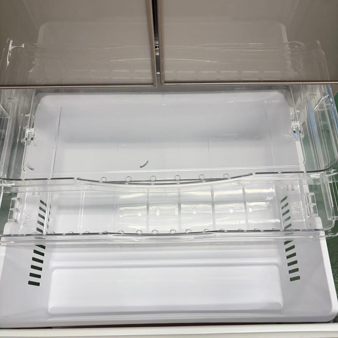 704 保証　鏡面　大型冷蔵庫　400L強 極美品　右開き　自動製氷機　5ドア