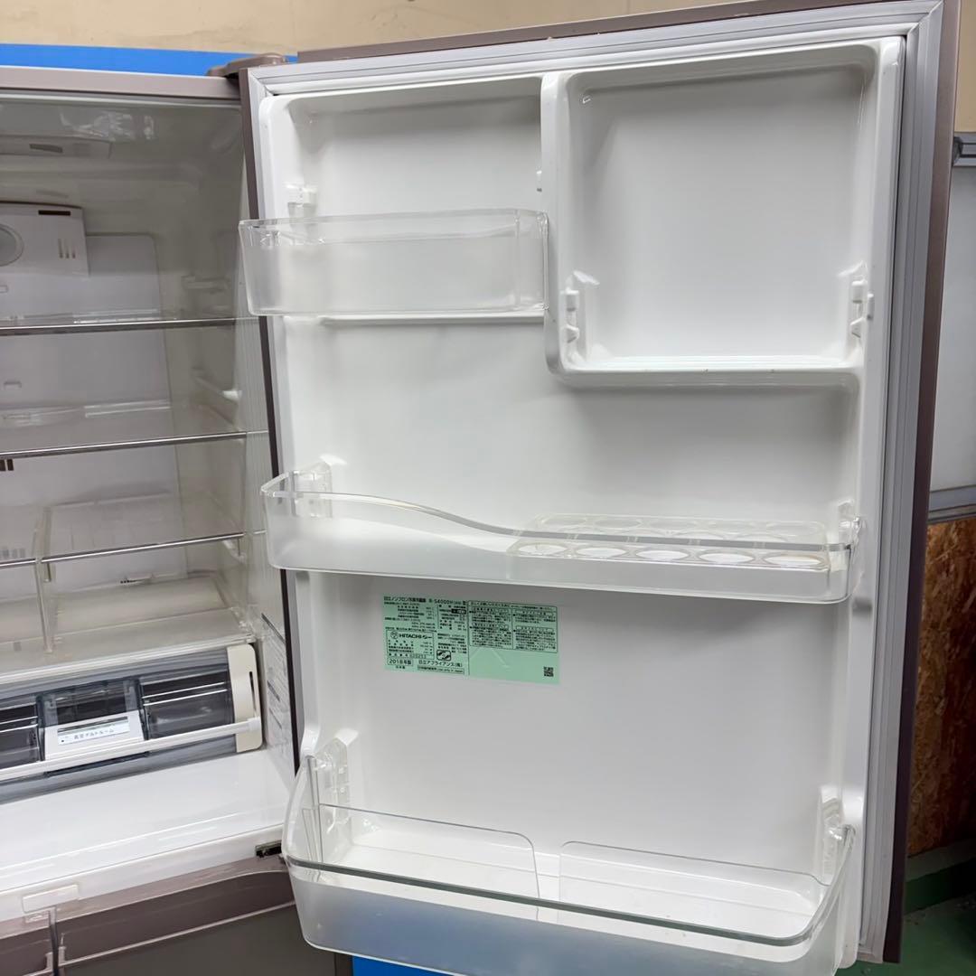 704 保証　鏡面　大型冷蔵庫　400L強 極美品　右開き　自動製氷機　5ドア