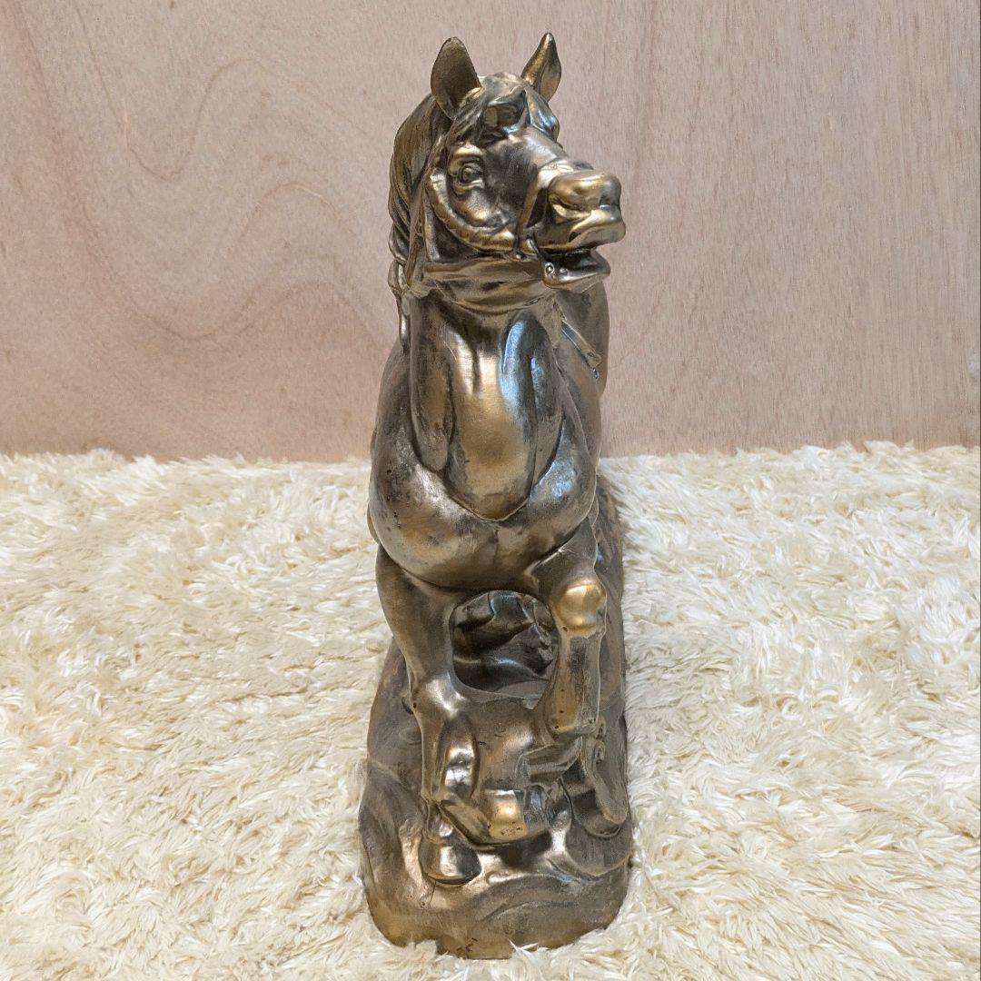 【新品未使用】繁栄招福置物 馬置物 開運 風水 縁起物 陶器 立ち馬 とこなめ焼