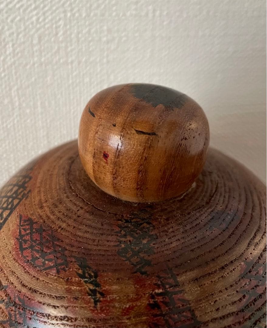 石原 日出男 Hideo 創作 こけし Kokushi doll 木製 人形