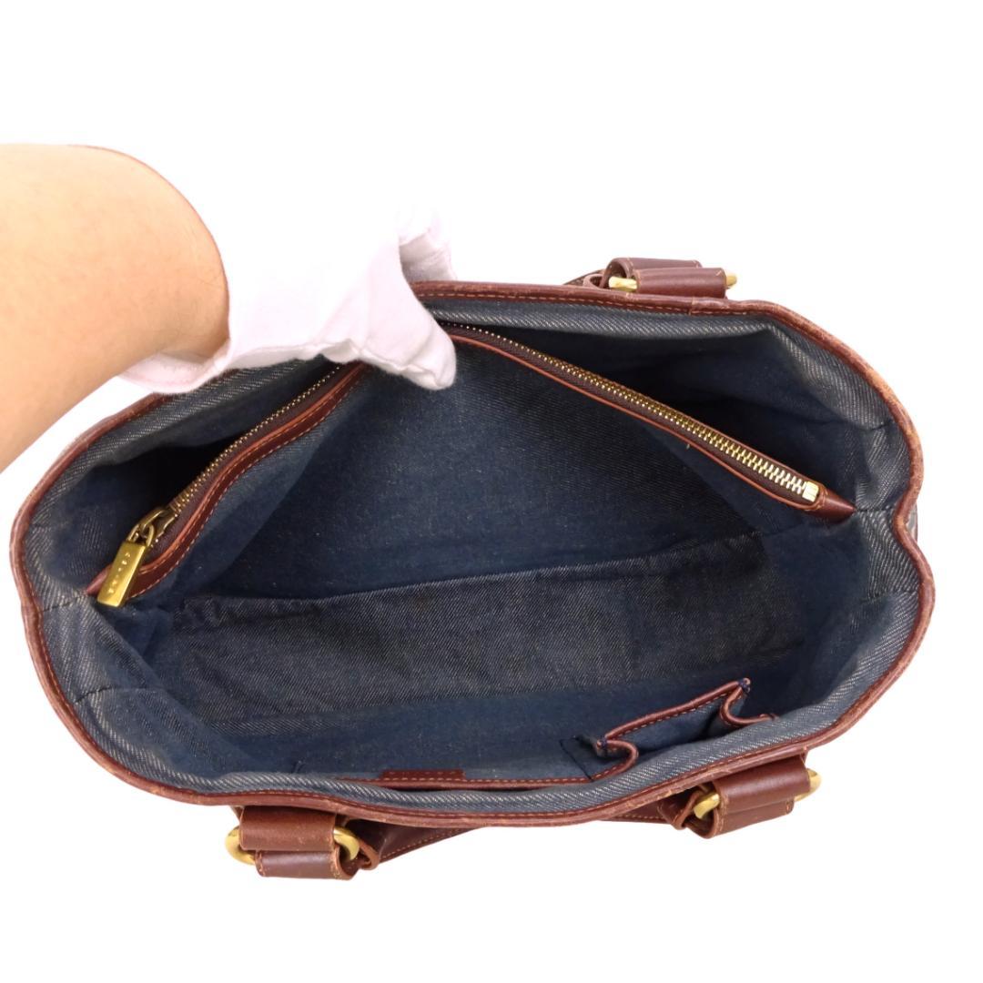 本物 ■セリーヌ■ブギーバッグ マカダム デニム ハンドバッグ トートバッグ