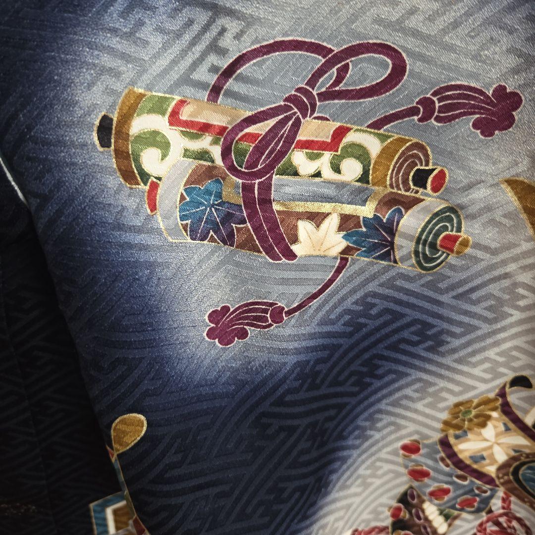 YUKI　　No44 男の子　お祝い着物　長襦袢付き　産着　七五三