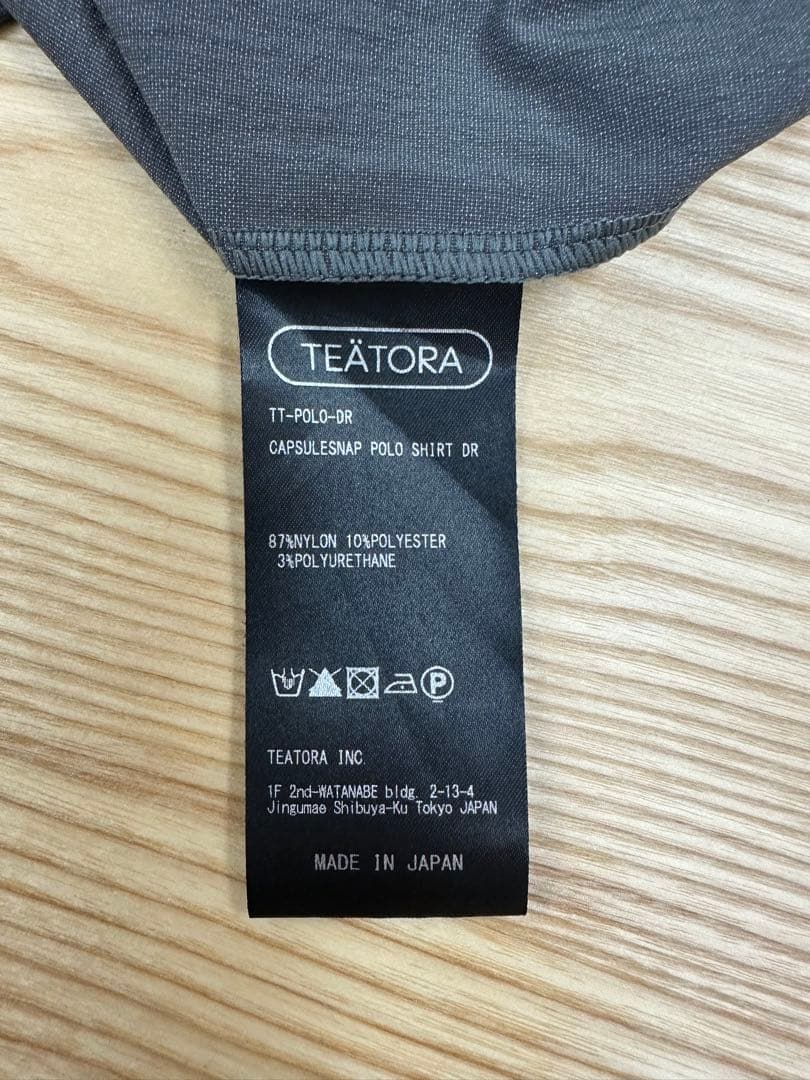 トップス TEATORA CAPSULESNAP POLO SHIRT DR GRAY