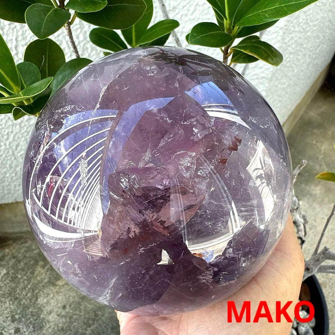 M1793☆アメジスト丸玉直径115mm2.2Kg☆天然石☆N50909