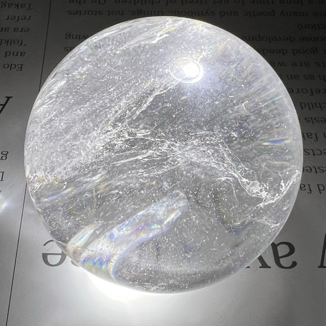 ✨透明度とレインボーの共演✨レインボー ヒマラヤ水晶 水晶 丸玉 天然石 原石