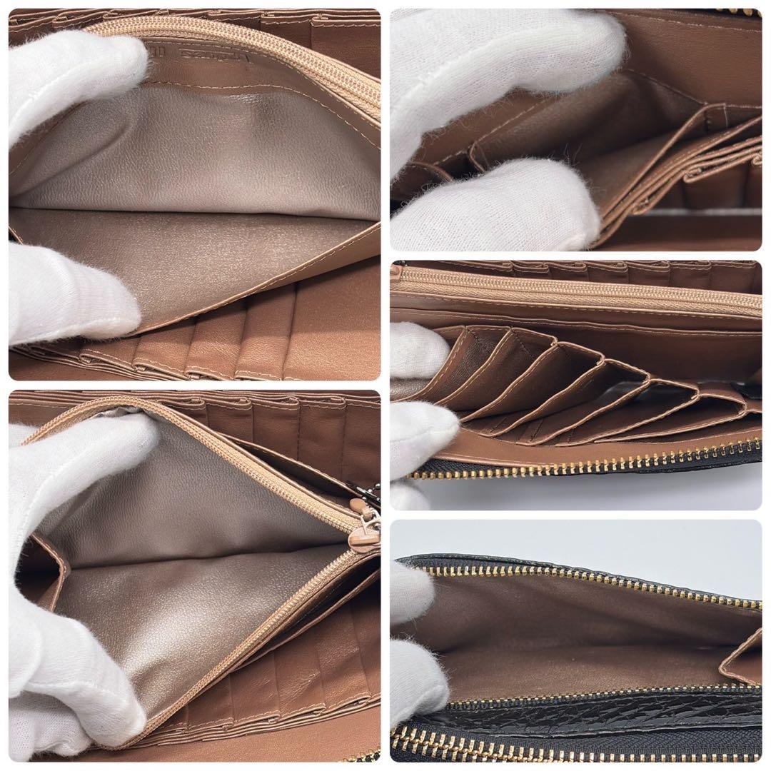 新品未使用 JRA 長財布 財布 ラウンドファスナー ブラック クロコダイル