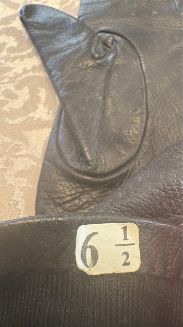 LOEWE ロエベ　レザー ロンググローブ　サイズ6 1/2