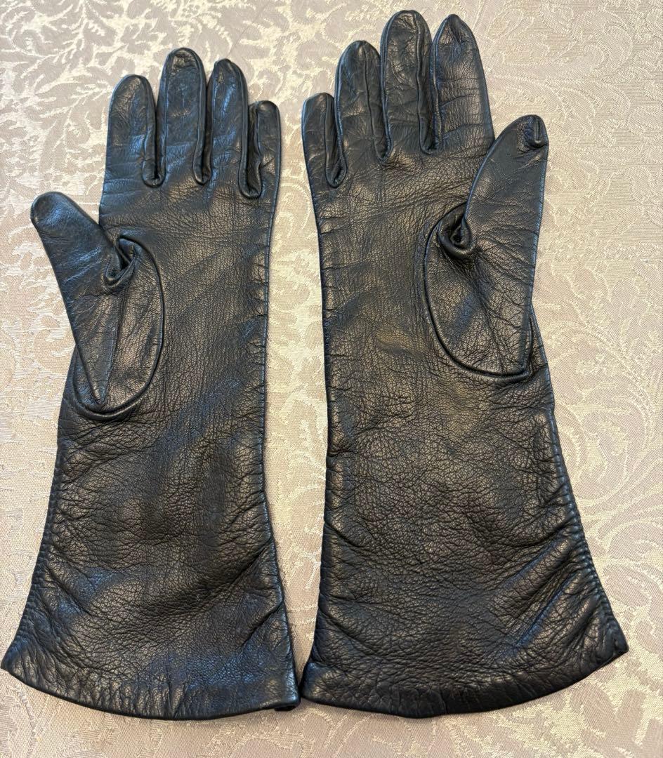 LOEWE ロエベ　レザー ロンググローブ　サイズ6 1/2