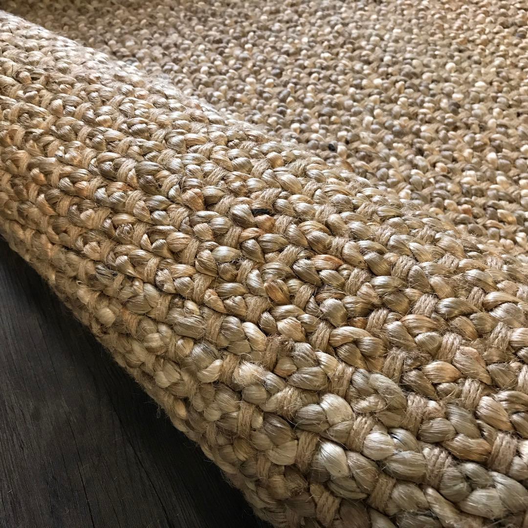 143x204cm ラグ ラグマット 麻 ジュート 夏用 天然素材 アジアン