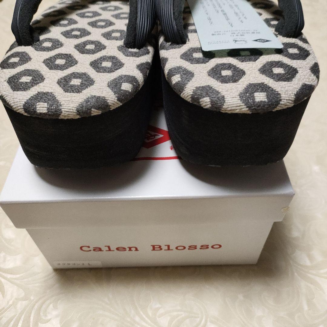 鼻緒黒 菱屋謹製　カレンブロッソ オクタゴン35 CAFE ZORI（Ｌサイズ）