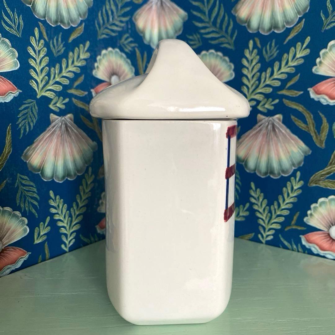 HBCM Béarn クレイユエモントロー バスク柄 陶器キャニスター【B】