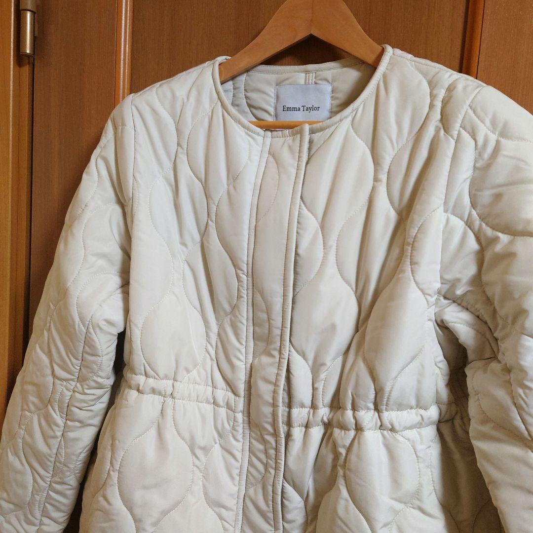 Emma Taylor エマテイラー ノーカラーコート キルティング サイズ38