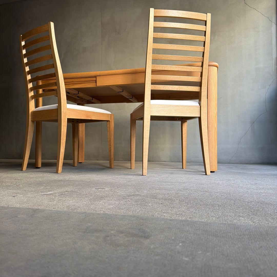 未使用品　飛騨家具　イバタインテリア　エクステンションテーブル　伸長式テーブル