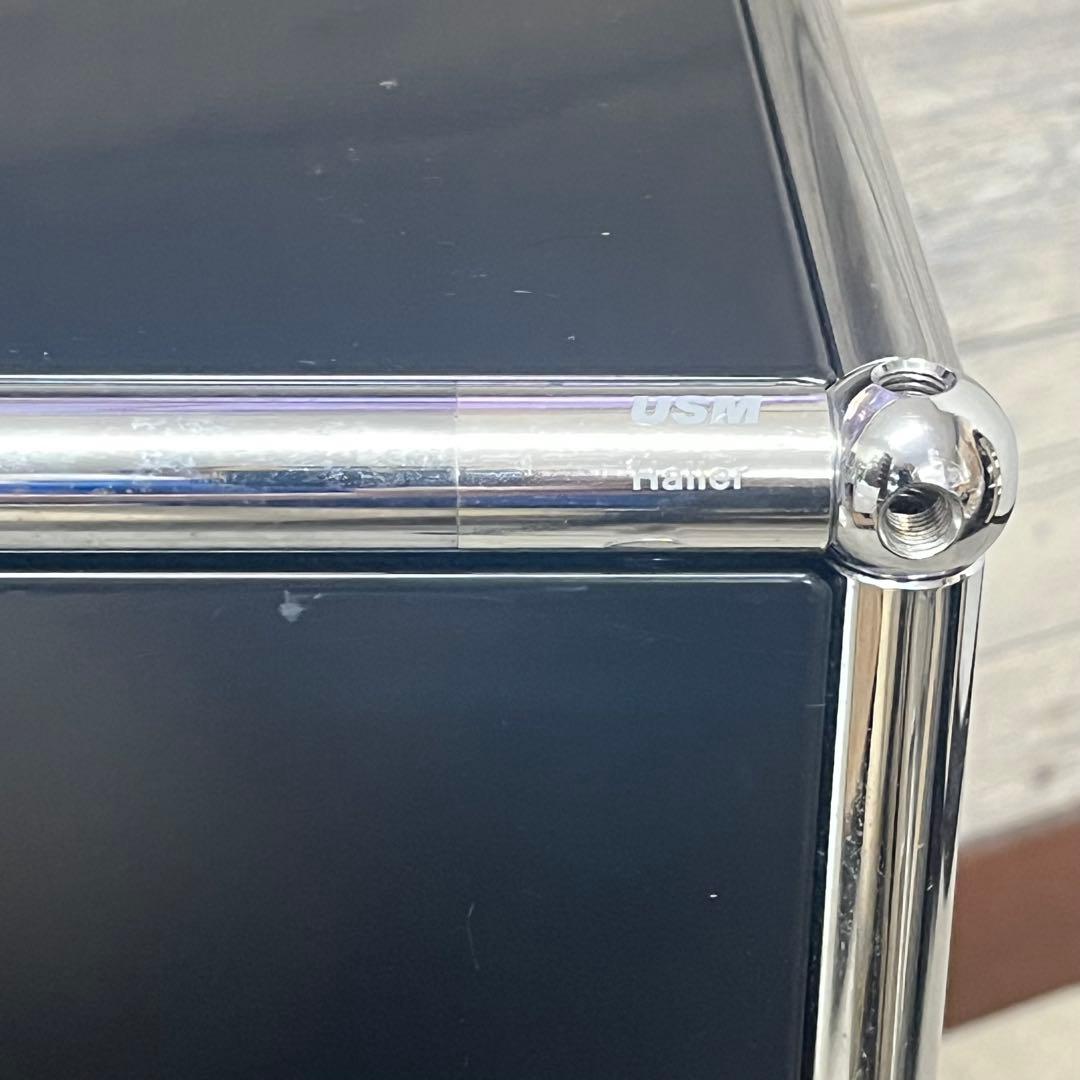 USM Haller １列２段サイドボード 色：黒