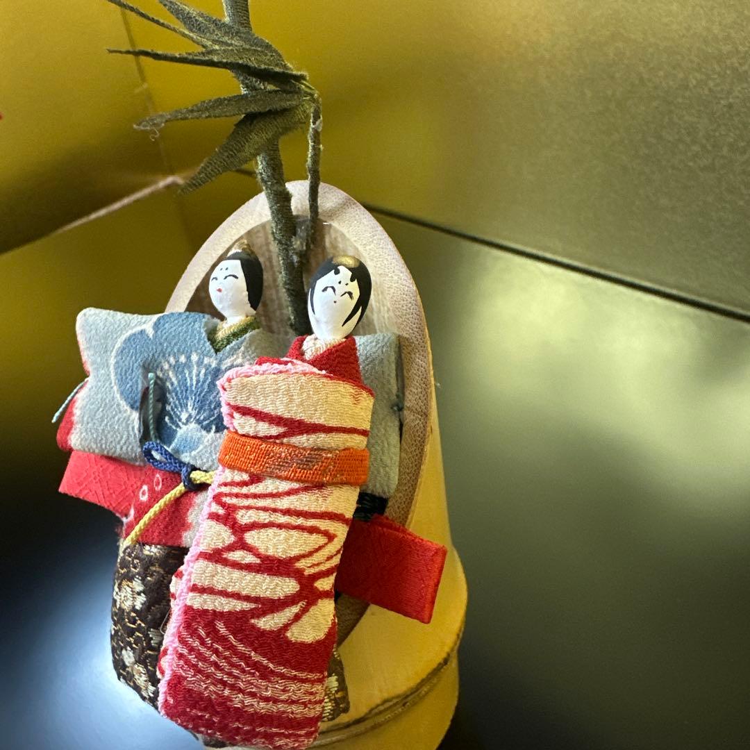 新品！正絹　雛飾り　さげ雛　ひな祭り　ひな　吊るし雛