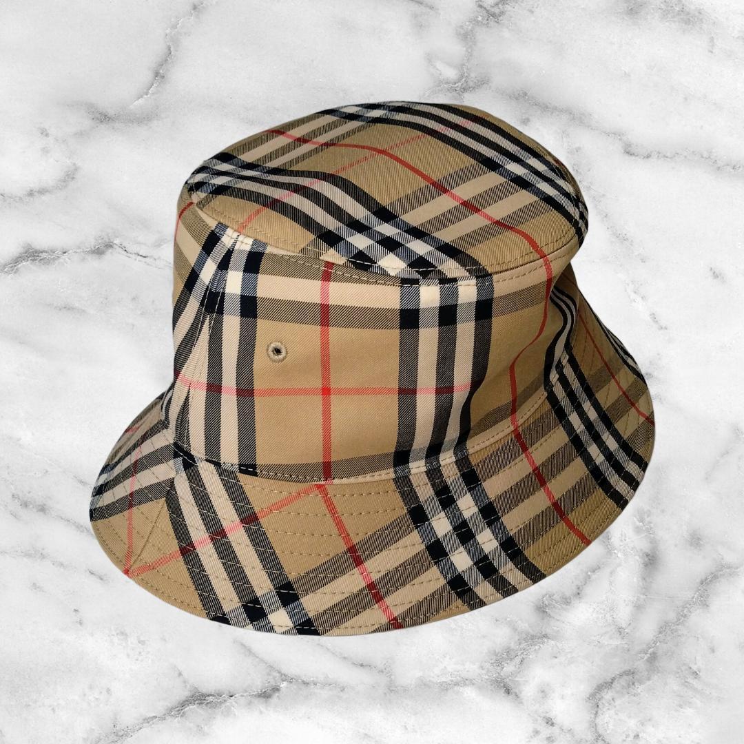 【タグなし未使用】バーバリーロンドン バケットハット ノバチェック柄 ベージュ