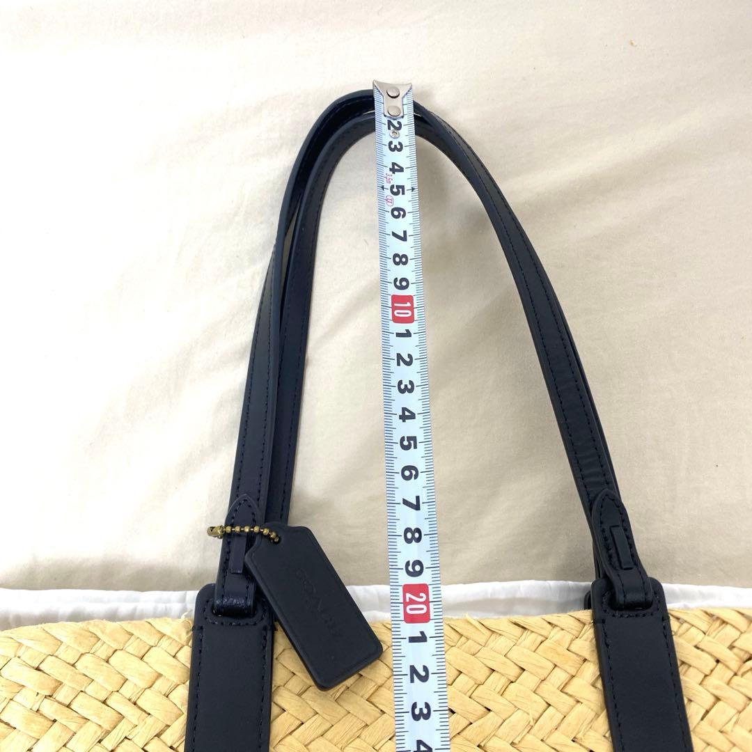 COACH ストロートートバッグ ベージュ×ブラック